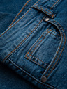 Ombre Clothing Pánske džínsové nohavice CARROT s ostrihnutím - modré V2 OM-PADP-0253 Ombre Clothing