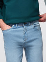 Ombre Clothing Pánske džínsové nohavice JOGGERY s klasickým rozparkom - svetlo modré V1 OM-PADJ-0265 Ombre Clothing
