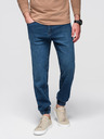 Ombre Clothing Pánske džínsové nohavice JOGGERS s klasickým rozparkom - modré V2 OM-PADJ-0265 Ombre Clothing