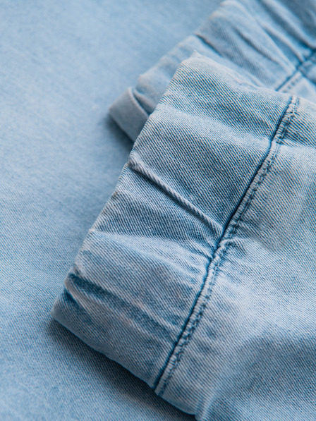 Ombre Clothing Pánske džínsové nohavice JOGGERS s pracím efektom - svetlo modré V1 OM-PADJ-0267 Ombre Clothing