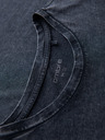 Ombre Clothing Pánske tričko s pracím efektom - tmavo modré V2 OM-TSWT-0116 Ombre Clothing