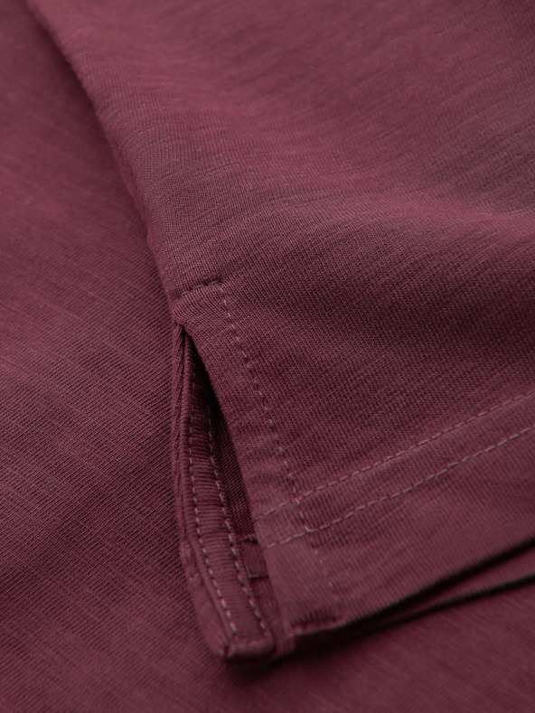 Ombre Clothing Pánske polo tričko s ozdobnými gombíkami - bordó V6 S1744 Ombre Clothing