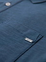 Ombre Clothing Pánske polo tričko s ozdobnými gombíkami - tmavo modré V8 S1744 Ombre Clothing