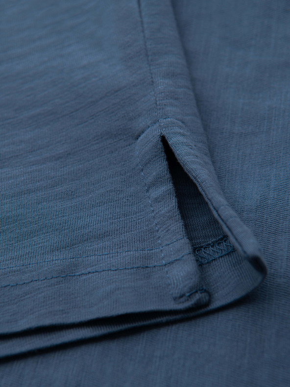 Ombre Clothing Pánske polo tričko s ozdobnými gombíkami - tmavo modré V8 S1744 Ombre Clothing