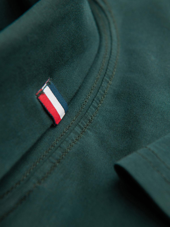 Ombre Clothing Pánsky roláik s dlhým rukávom - tmavo zelený V7 OM-OM-LSCL-0130 Ombre Clothing