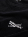 Ombre Clothing Pánske tričko s malou potlačou na hrudi - čierne V2 OM-TSPT-0258 Ombre Clothing