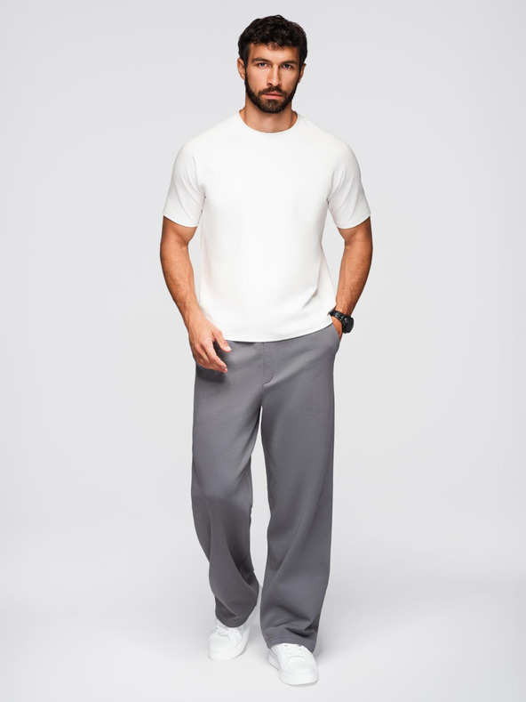 Ombre Clothing Pánske tričko COMFORT FIT s raglánovými rukávmi - smotanové V1 OM-TSCT-0240 Ombre Clothing