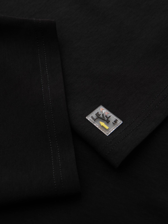 Ombre Clothing Pánske tričko COMFORT FIT s raglánovými rukávmi - čierne V2 OM-TSCT-0240 Ombre Clothing