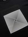 Ombre Clothing Pánske bavlnené tričko s geometrickou potlačou - čierne V1 OM-TSPT-0260 Ombre Clothing