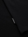 Ombre Clothing Pánske bavlnené tričko s geometrickou potlačou - čierne V1 OM-TSPT-0260 Ombre Clothing
