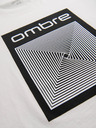 Ombre Clothing Pánske bavlnené tričko s geometrickou potlačou - biele V2 OM-TSPT-0260 Ombre Clothing