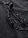 Ombre Clothing Pánske tričko s pracím efektom - čierne V1 OM-TSWT-0116 Ombre Clothing