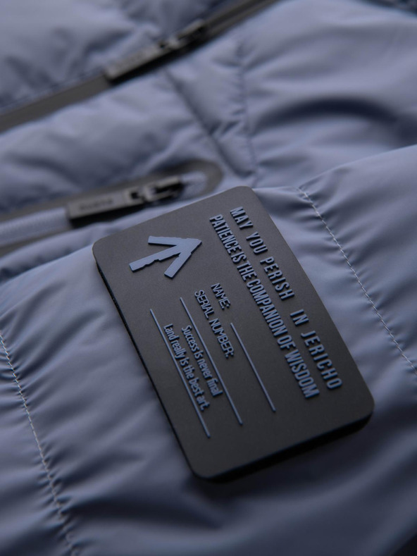 Ombre Clothing Pánska zateplená prešívaná bunda s raglánovými rukávmi - faded purple V6 OM-JAHP-0302 Ombre Clothing