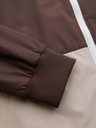 Ombre Clothing Pánska ľahká bunda regular fit s podšívkou a kapucňou - hnedo-béžová V1 OM-JANP-0242 Ombre Clothing