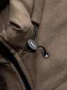 Ombre Clothing Pánský vlnený kabát parka s kapucňou - khaki V2 OM-COWC-0132 Ombre Clothing