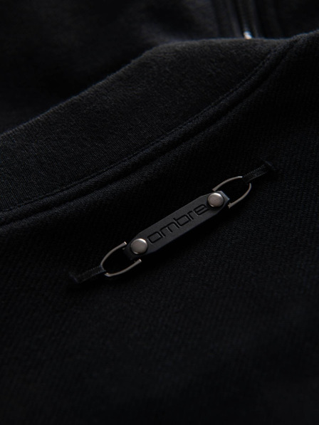 Ombre Clothing Pánska bunda bomber s raglánovými rukávmi - čierna V1 OM-JANP-0159 Ombre Clothing