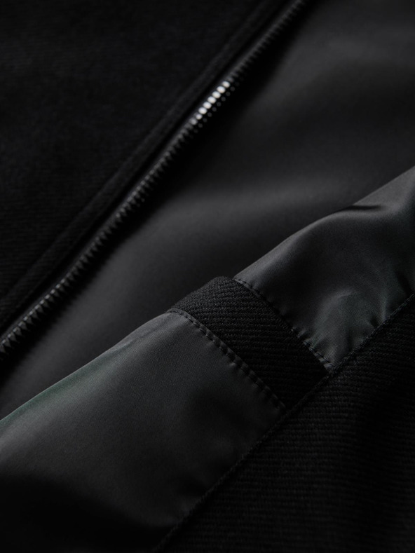 Ombre Clothing Pánska bunda bomber s raglánovými rukávmi - čierna V1 OM-JANP-0159 Ombre Clothing