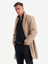 Ombre Clothing Pánský ľahký jednoradový kabát - béžový V7 OM-COWC-0104 Ombre Clothing