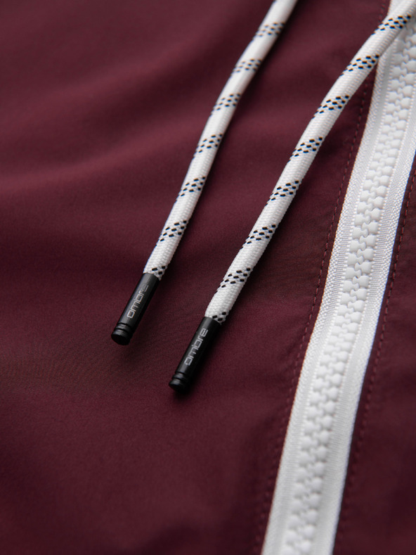 Ombre Clothing Pánska ľahká bunda regular fit s podšívkou a kapucňou - vínovo sivá V3 OM-JANP-0242 Ombre Clothing