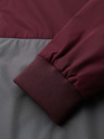 Ombre Clothing Pánska ľahká bunda regular fit s podšívkou a kapucňou - vínovo sivá V3 OM-JANP-0242 Ombre Clothing