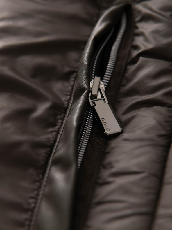 Ombre Clothing Pánska klasická prešívaná bunda so stojačekom - olivová V3 OM-JALP-0261 Ombre Clothing