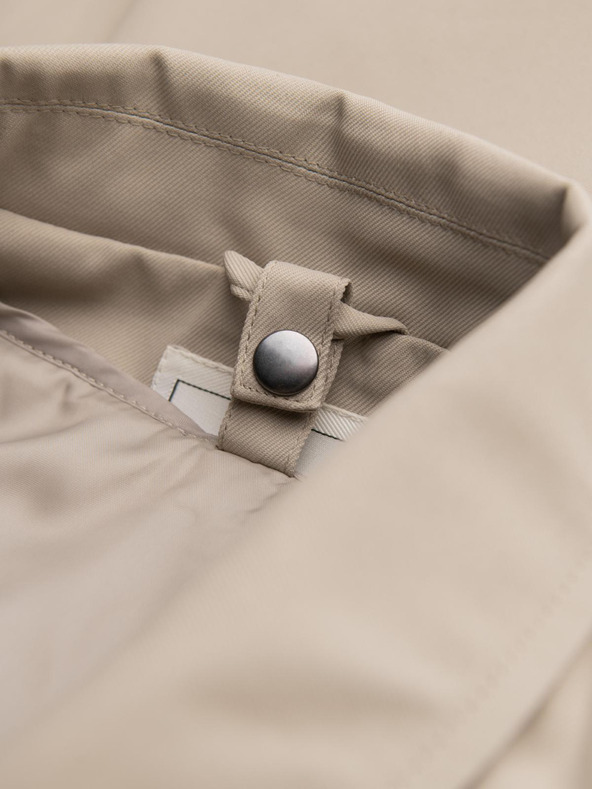 Ombre Clothing Pánsky minimalistický kabát s odpínateľnou vestou - béžový V1 OM-COLC-0139 Ombre Clothing