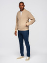 Ombre Clothing Pánska bunda bomber s raglánovými rukávmi - teplá béžová V2 OM-JANP-0159 Ombre Clothing