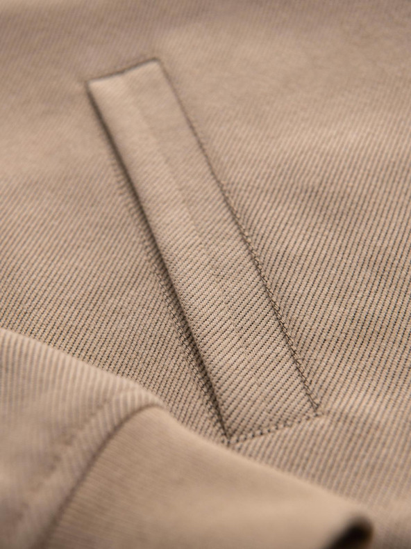 Ombre Clothing Pánska bunda bomber s raglánovými rukávmi - teplá béžová V2 OM-JANP-0159 Ombre Clothing