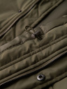 Ombre Clothing Pánska klasická dlhá bunda parka - olivová V3 OM-JAPJ-0313 Ombre Clothing