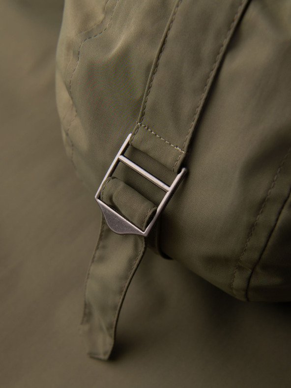 Ombre Clothing Pánska klasická dlhá bunda parka - olivová V3 OM-JAPJ-0313 Ombre Clothing