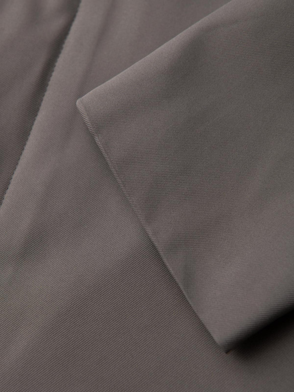 Ombre Clothing Pánsky minimalistický kabát s odnímateľnou vestou - popol V6 OM-COLC-0139 Ombre Clothing