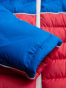 Ombre Clothing Pánska prešívaná bunda s odnímateľnou kapucňou - modrá a červená V1 OM-JALP-0206 Ombre Clothing