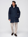 Ombre Clothing Elegantná pánska parka s vreckami a kapucňou - tmavo modrá V2 OM-JAPJ-0287 Ombre Clothing