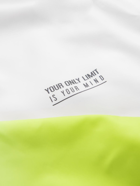 Ombre Clothing Pánska športová bunda s ombre efektom a reflexnými prvkami - biela a limetková V1 C646 Ombre Clothing