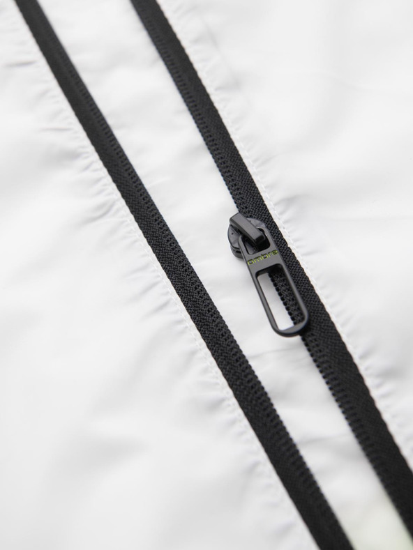 Ombre Clothing Pánska športová bunda s ombre efektom a reflexnými prvkami - biela a limetková V1 C646 Ombre Clothing