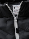 Ombre Clothing Pánska prešívaná bunda s odnímateľnou kapucňou - grafitová a biela V3 OM-JALP-0206 Ombre Clothing