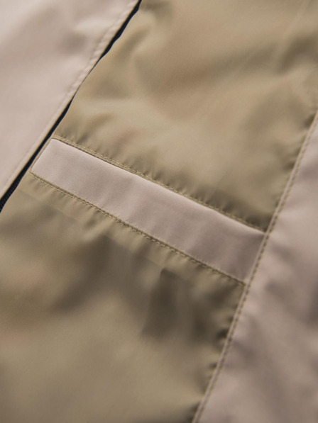 Ombre Clothing Pánska funkčná prechodná bunda s kapucňou - béžová V3 OM-JANP-0225 Ombre Clothing
