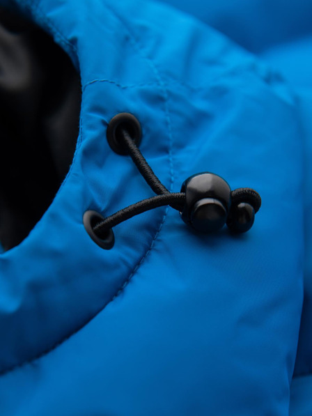 Ombre Clothing Pánska zateplená prešívaná bunda s raglánovými rukávmi - modrá V2 OM-JAHP-0302 Ombre Clothing