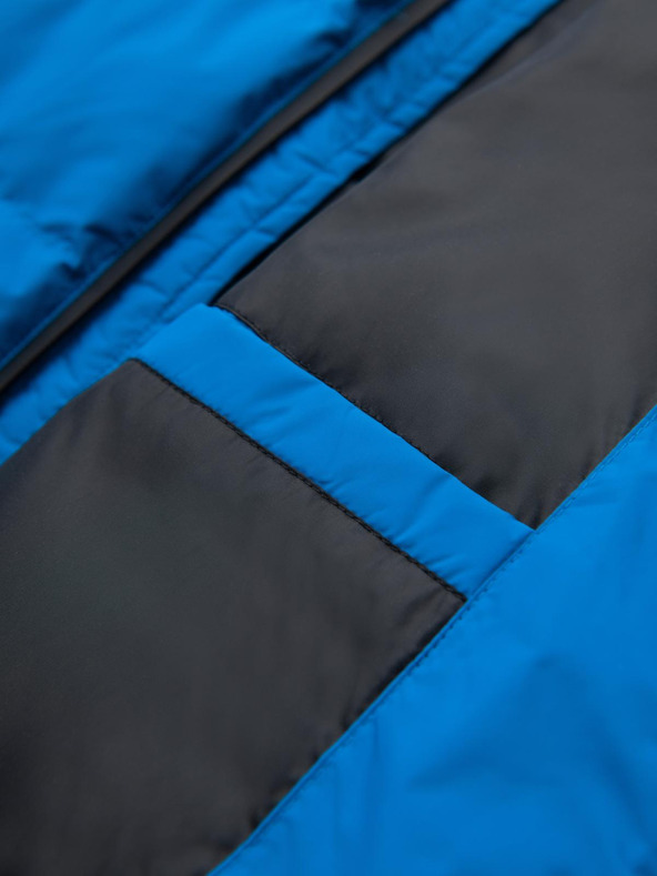 Ombre Clothing Pánska zateplená prešívaná bunda s raglánovými rukávmi - modrá V2 OM-JAHP-0302 Ombre Clothing