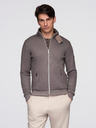 Ombre Clothing Pánska bunda s vysokým golierom a fleecovým vnútrom - ash V2 C645 Ombre Clothing
