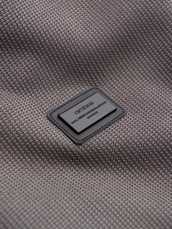 Ombre Clothing Pánska bunda s vysokým golierom a fleecovým vnútrom - ash V2 C645 Ombre Clothing