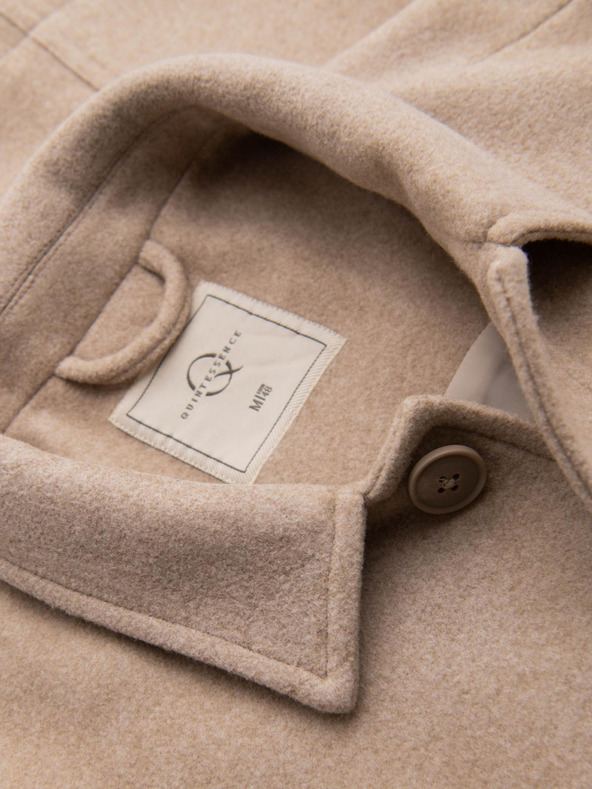 Ombre Clothing Pánska košeľová bunda - béžová V1 OM-JANP-0291 Ombre Clothing