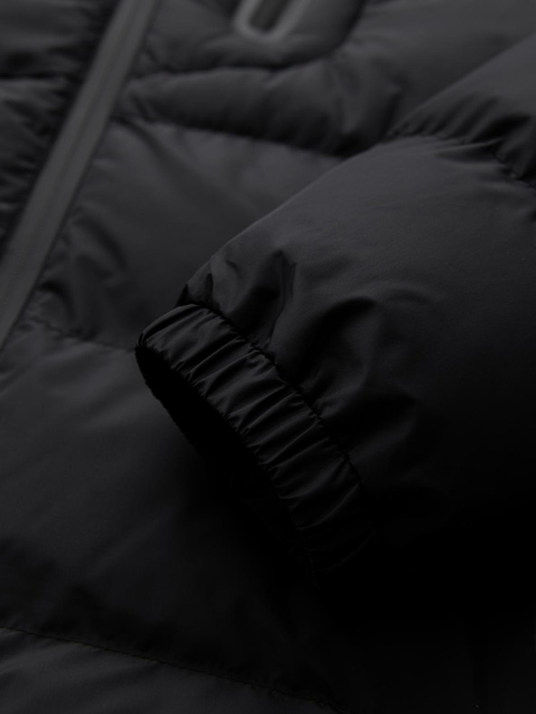 Ombre Clothing Pánska prešívaná zateplená bunda s raglánovými rukávmi - čierna V4 OM-JAHP-0302 Ombre Clothing