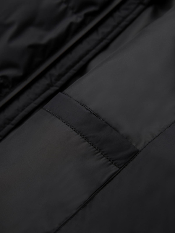 Ombre Clothing Pánska prešívaná zateplená bunda s raglánovými rukávmi - čierna V4 OM-JAHP-0302 Ombre Clothing