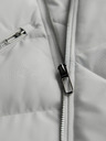 Ombre Clothing Pánska prešívaná bunda s kapucňou - svetlo sivá V4 OM-JAHP-0252 Ombre Clothing
