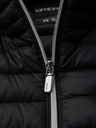 Ombre Clothing Pánska ultralahká bunda z prírodného prachového peria s vreckom - čierna V1 OM-JALP-0211 Ombre Clothing