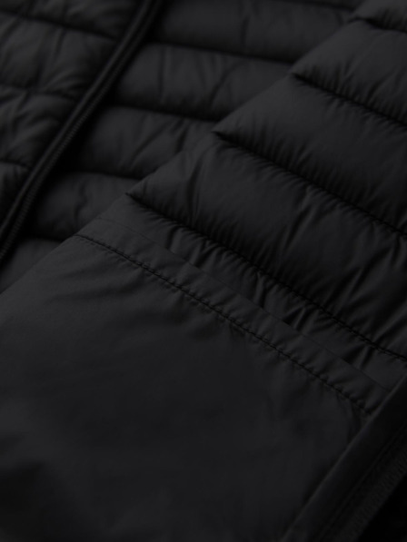 Ombre Clothing Klasická pánska prešívaná bunda s vreckom - čierna V1 OM-JALP-0295 Ombre Clothing