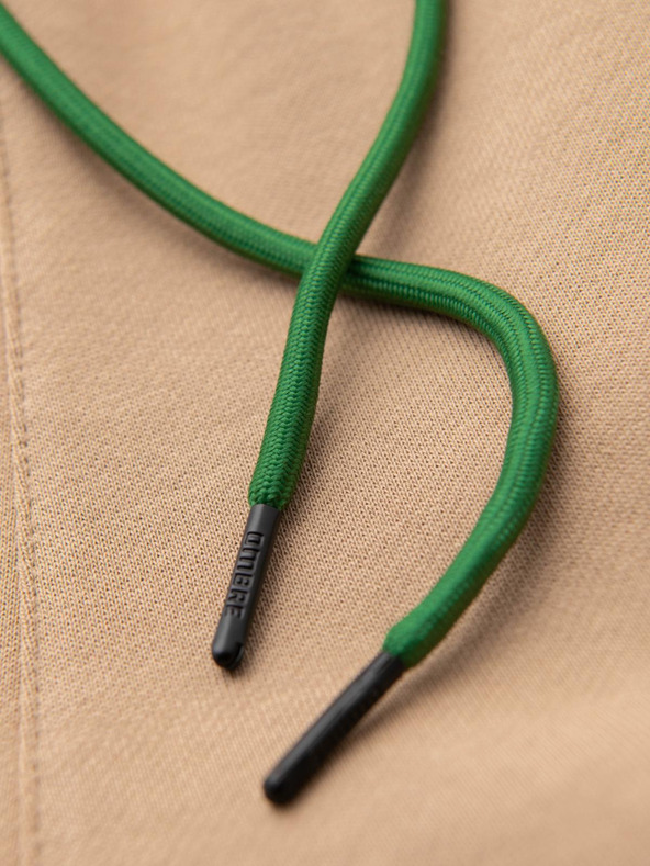 Ombre Clothing Pánske športové nohavice s lemovaním - hnedé V1 OM-PASK-0284 Ombre Clothing