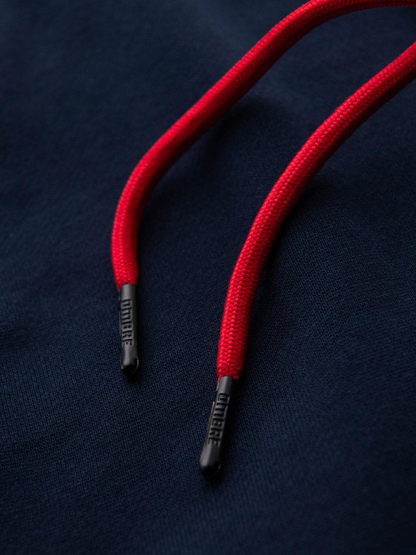 Ombre Clothing Pánske športové nohavice s lemovaním - tmavo modré V3 OM-PASK-0284 Ombre Clothing