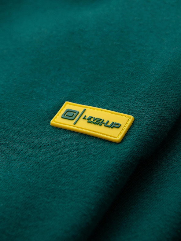 Ombre Clothing Klasické unisex tepláky so žebrovanými manžetami - tmavo zelené V17 OU-PSBC-0100 Ombre Clothing